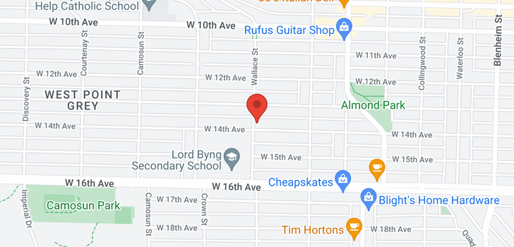 map of 3893 W 14TH AVENUE